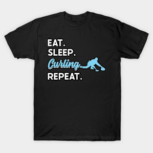 Eat Sleep Curling Repeat T-Shirt